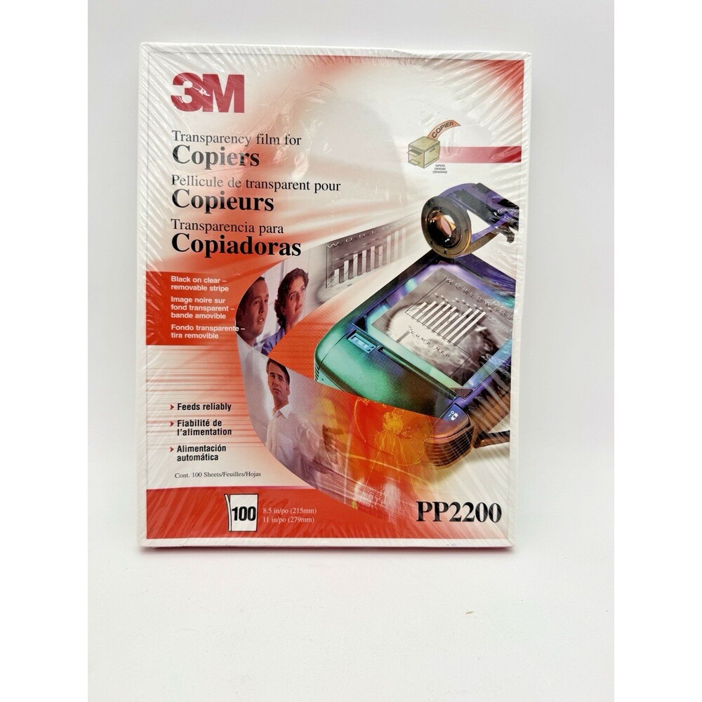 3M Transparency Film for Copiers Box of 100 8.5"x11" PP2200 NEW & SEALED